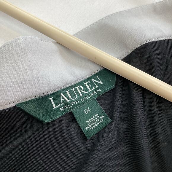 Lauren Ralph Lauren Black Wide‎ Leg Jumpsuit Size 1X Flowy Boho Retro Vibes - Picture 6 of 13